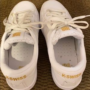 Ladies white leather K-Swiss size 8.5